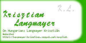 krisztian langmayer business card